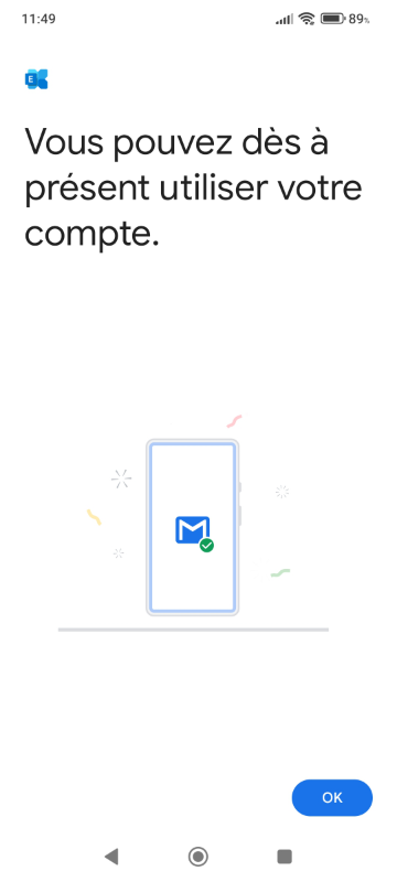 écran de configuration app Gmail sur Android pour Zimbra étape 5 (suite)