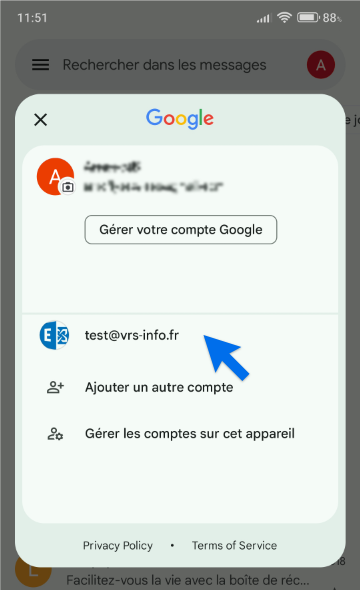 écran de configuration app Gmail sur Android pour Zimbra étape 6 (suite)